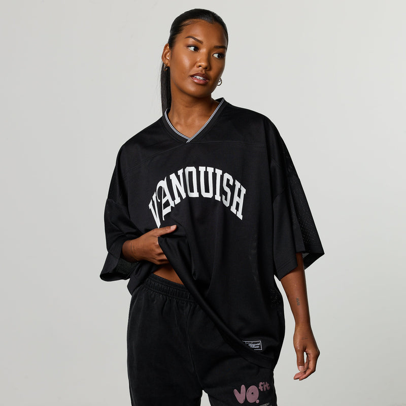 Varsity Black Oversized Boxy Football Jersey 7枚目の画像