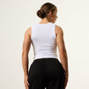 Vanquish Essential White Longline Ribbed Tank 2枚目の画像