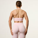 Vanquish Elevate Seamless Ballet Pink Halter Neck Bra 2枚目の画像