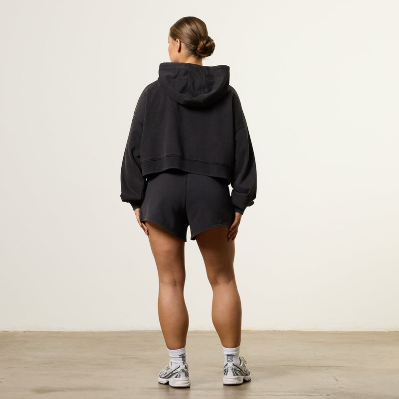 Vanquish Washed Black Full Zip Cropped Hoodie 4枚目の画像