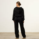Vanquish Essential Black Cropped Zip Through Hoodie 2枚目の画像