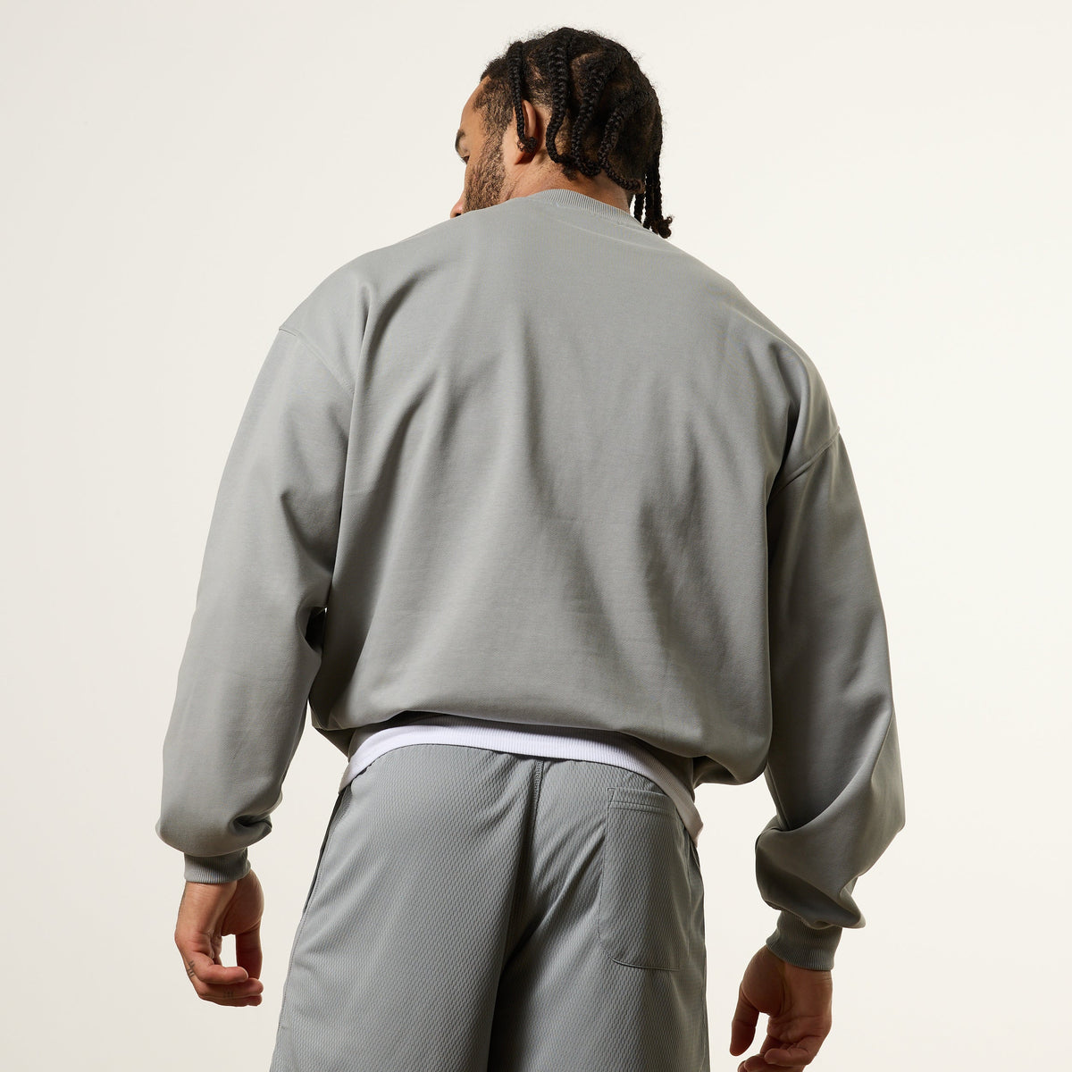 Vanquish Essential V2 Steel Grey Oversized Boxy Sweatshirt 4枚目の画像