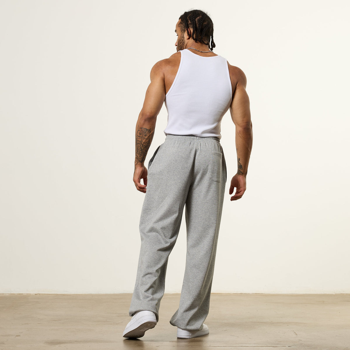 Vanquish Essential V2 Grey Melange Straight Leg Sweatpants 4枚目の画像