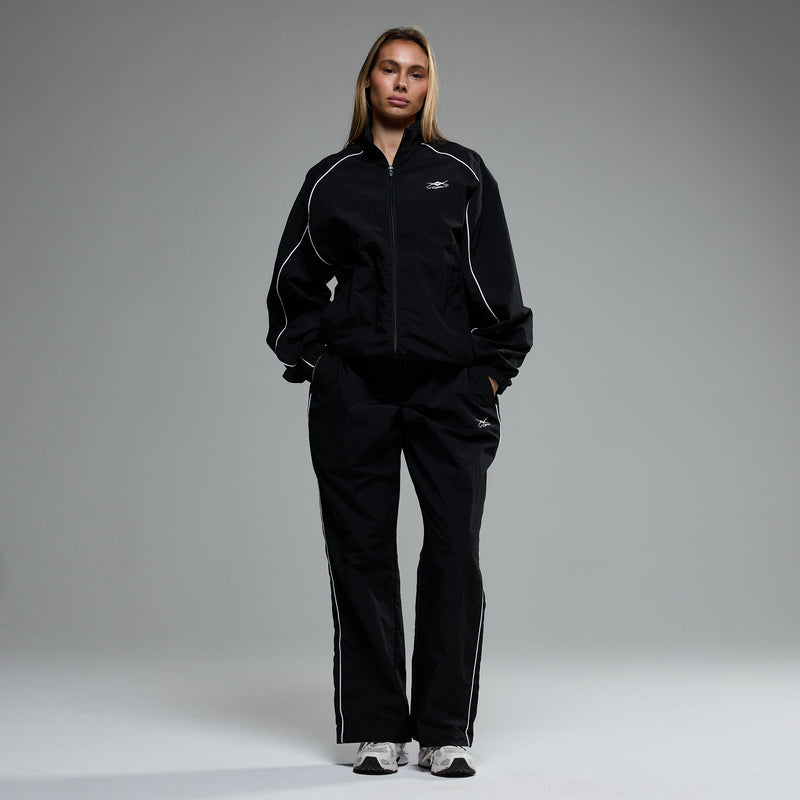 XXSのみ】VANQUISH FITNESS Nylon Tracksuitモデル レディース ブラック