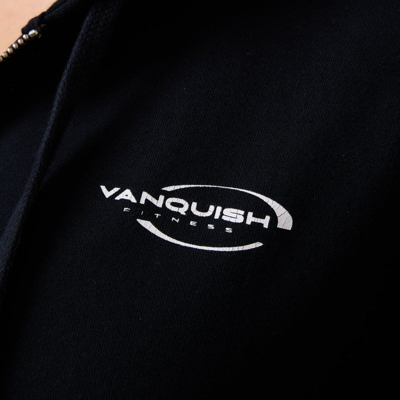Vanquish Enhance Black Cropped Zip Through Hoodie 6枚目の画像