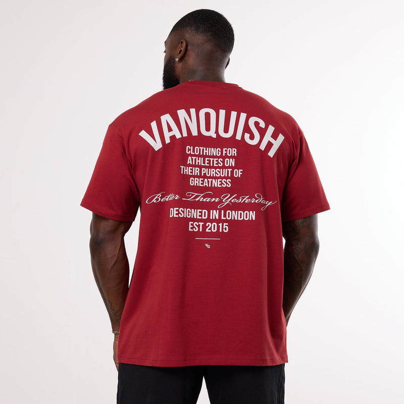 Vanquish TSP Pursuit Burgundy Oversized T Shirt 4枚目の画像