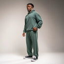 WASHED GREEN OVERSIZED CUFFED SWEATPANTS 4枚目の画像