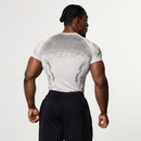 TRIBAL COMPRESSION LIGHT GREY SHORT SLEEVE T SHIRT 2枚目の画像