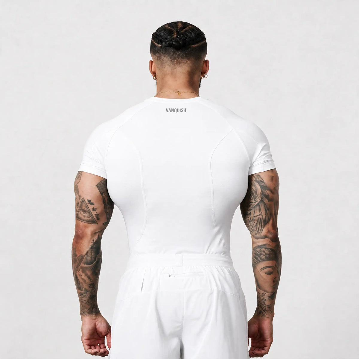 EVOLVE WHITE MUSCLE FIT COMPRESSION T SHIRT 2枚目の画像