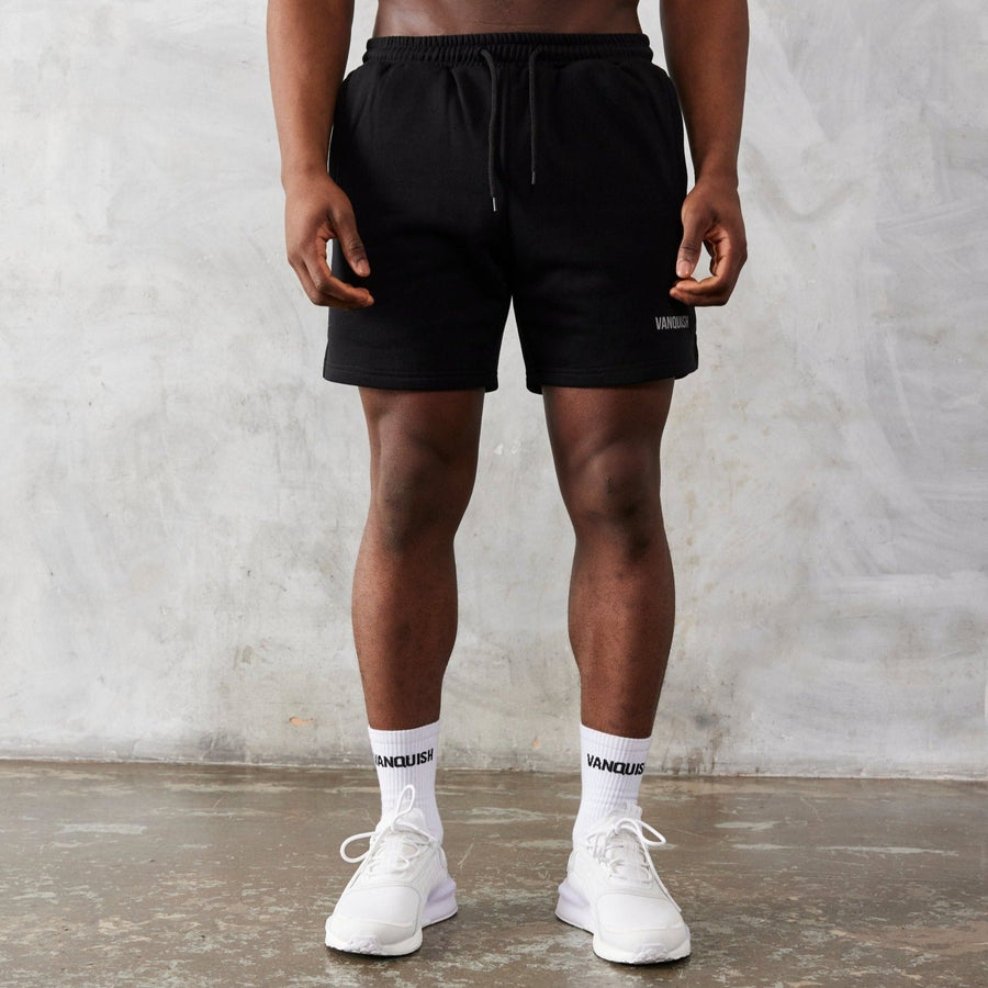 Vanquish Essential Black Regular Fit Shorts 1枚目の画像
