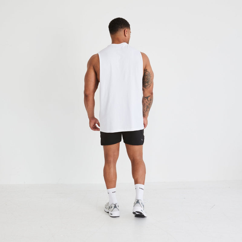 Vanquish Essential White Oversized Sleeveless T Shirt 6枚目の画像