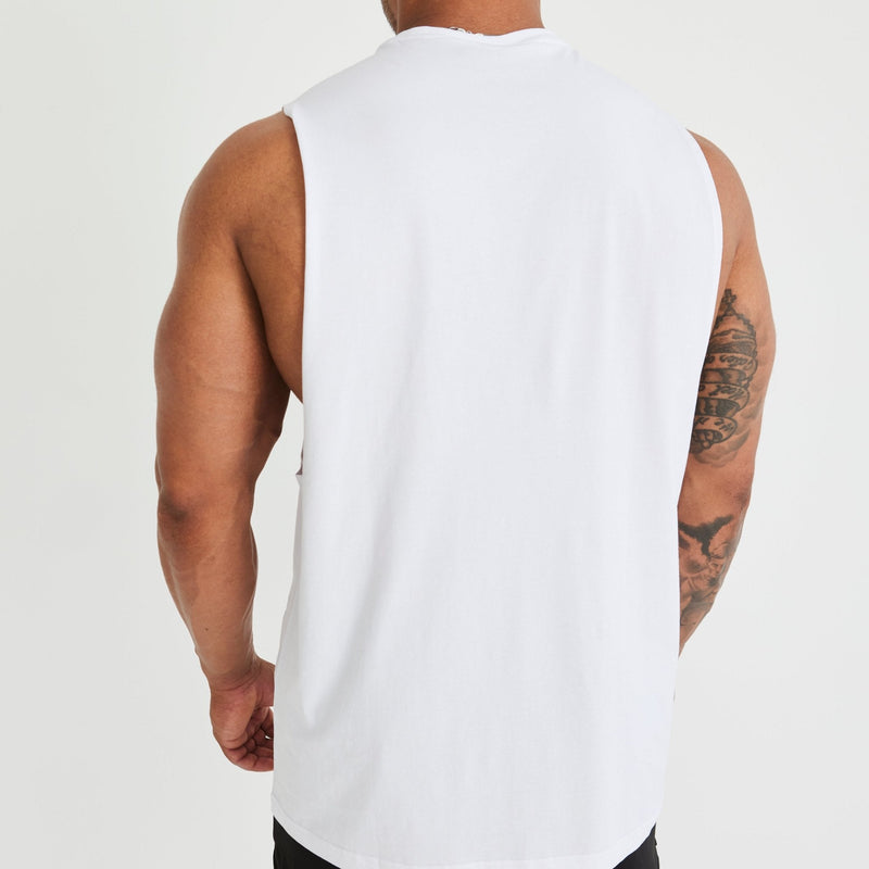 Vanquish Essential White Oversized Sleeveless T Shirt 8枚目の画像