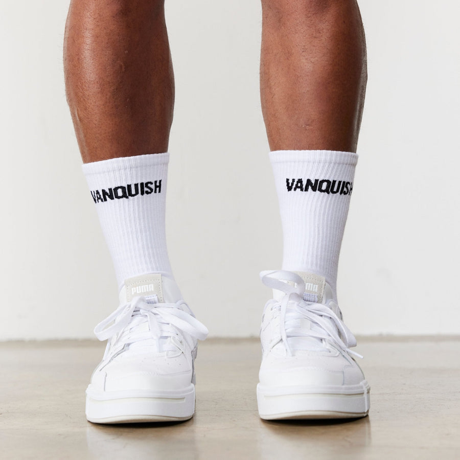 Vanquish White Front Knit Organic Socks 1枚目の画像