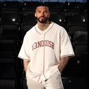 VANQUISH OFF WHITE OVERSIZED BASEBALL JERSEY 1枚目の画像