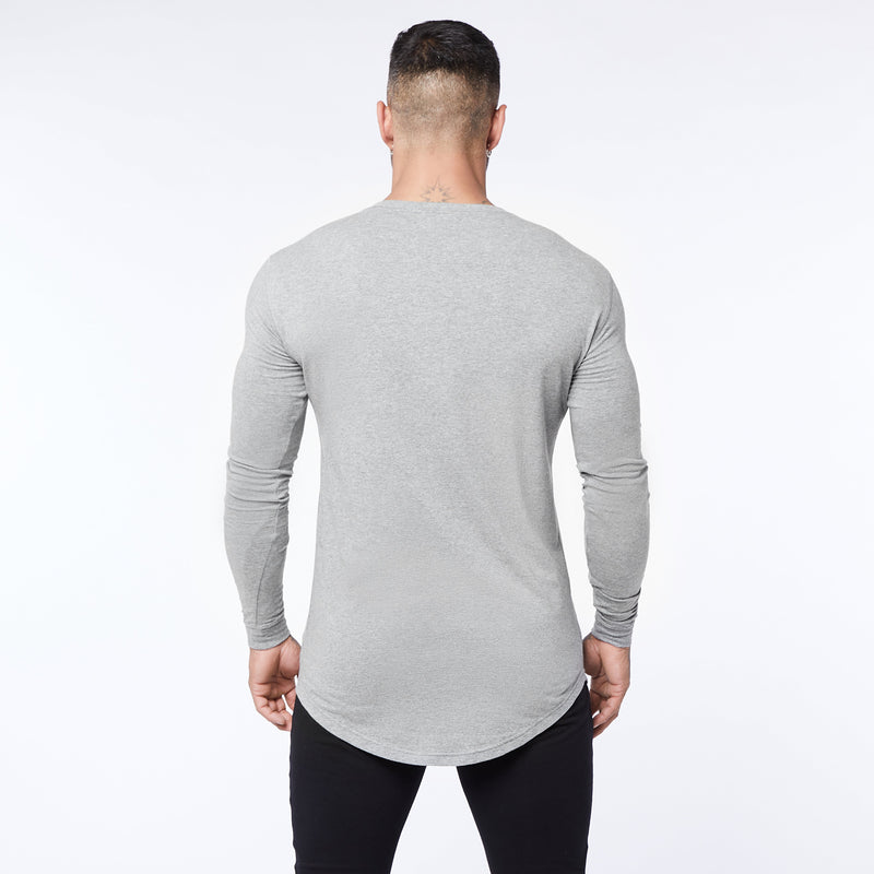 【Smallのみ】VANQUISH FITNESS Coreモデル グレー 長袖 Tシャツ