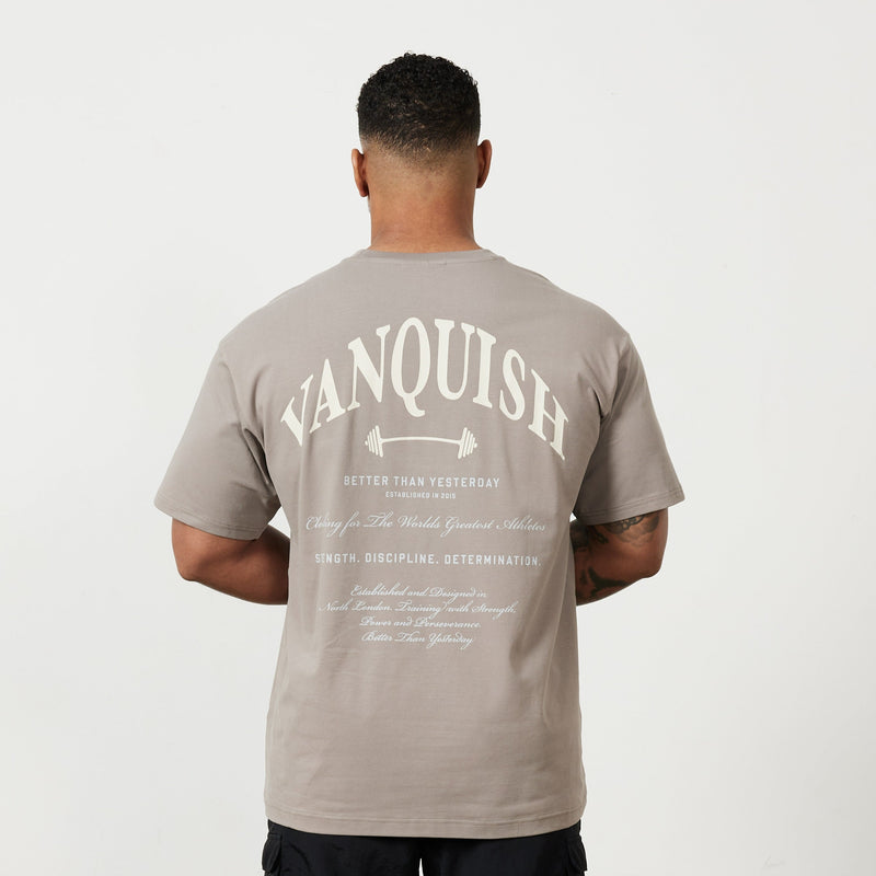 Vanquish TSP Zinc Grey Barbell Oversized T Shirt 1枚目の画像