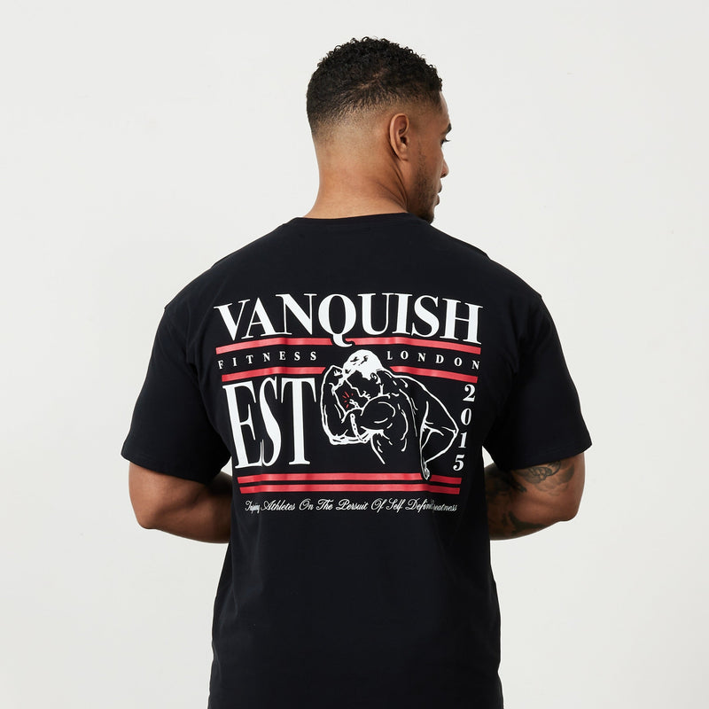 Vanquish TSP Black Muscle Oversized T Shirt 1枚目の画像