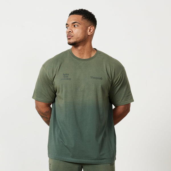 Vanquish Sun-faded Green Oversized T Shirt 1枚目の画像