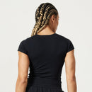 Vanquish Restore Black Ribbed Cap Sleeve T Shirt 2枚目の画像