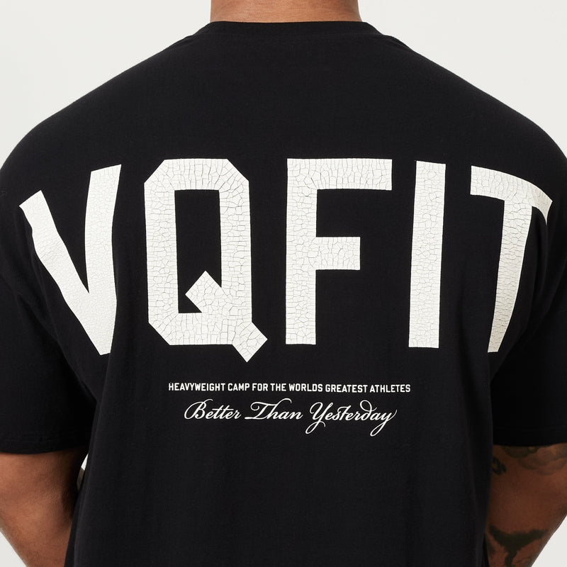 Vanquish VQFIT Distressed Print Black Oversized T Shirt 4枚目の画像