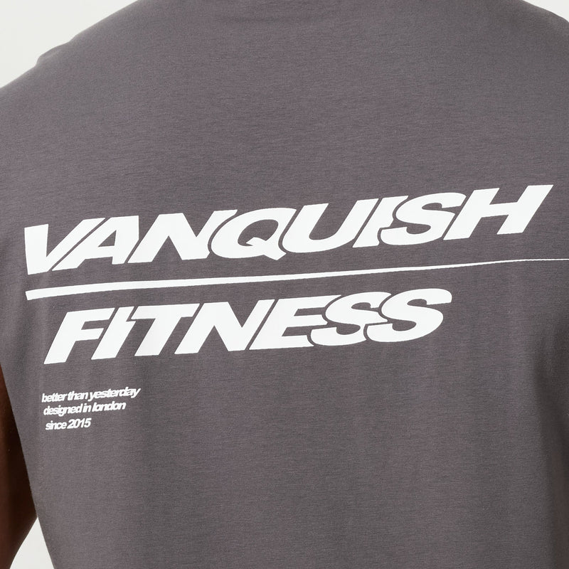 Vanquish Speed Charcoal Grey Oversized Sleeveless T Shirt 3枚目の画像