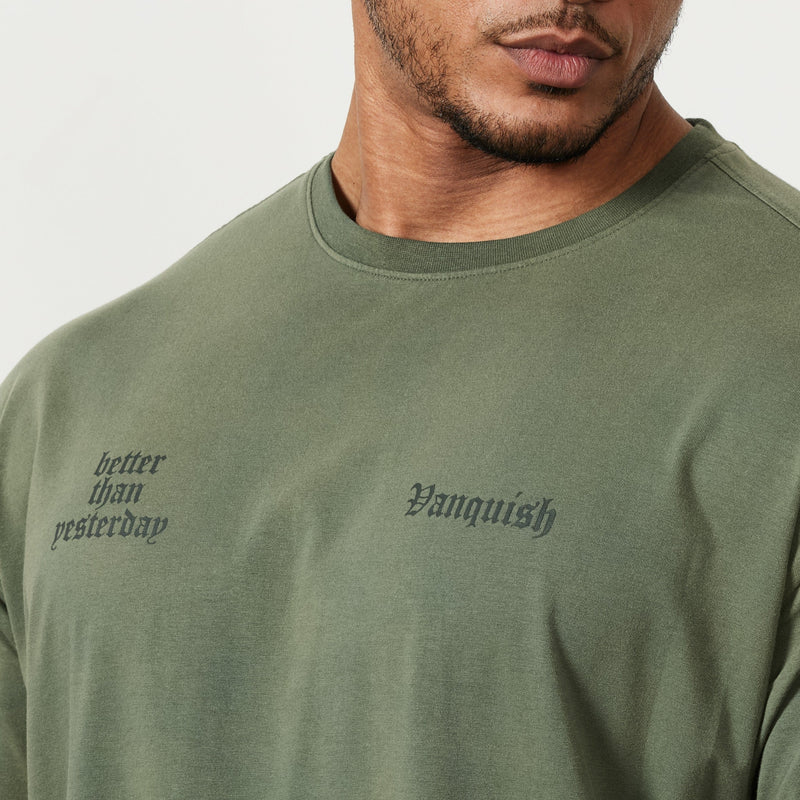 Vanquish Sun-faded Green Oversized T Shirt 3枚目の画像