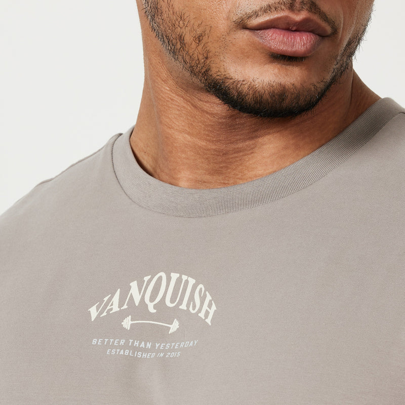 Vanquish TSP Zinc Grey Barbell Oversized T Shirt 2枚目の画像