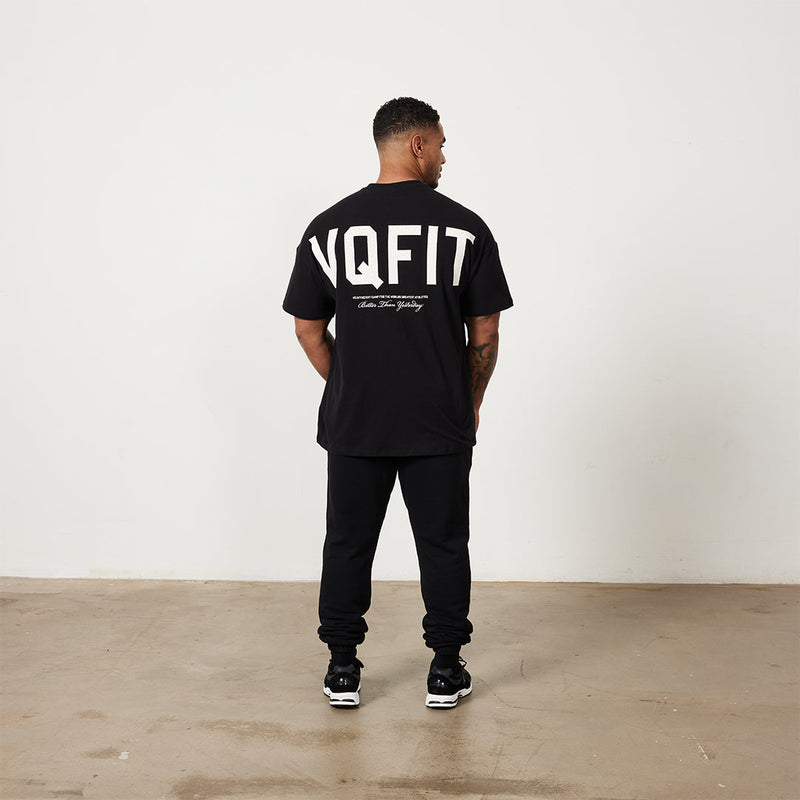 Vanquish VQFIT Distressed Print Black Oversized T Shirt 6枚目の画像