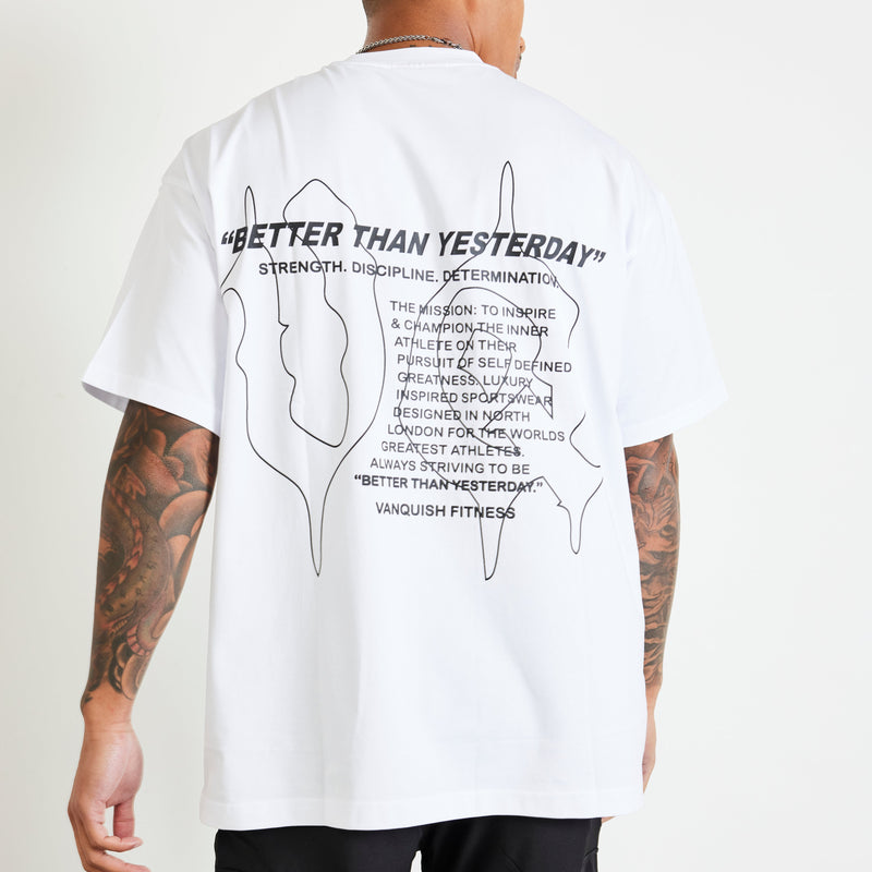 Vanquish TSP White Determination Oversized T Shirt 1枚目の画像