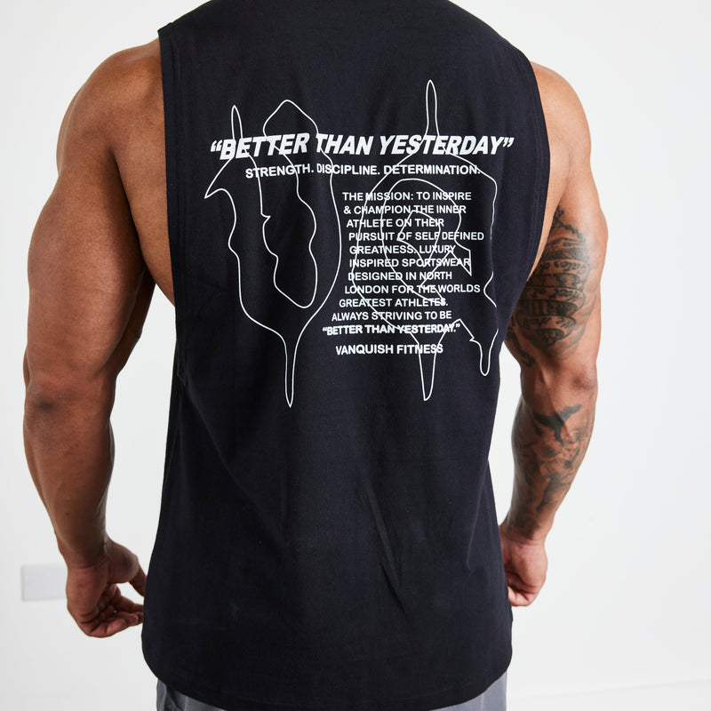 Vanquish TSP Black Determination Sleeveless T Shirt 1枚目の画像