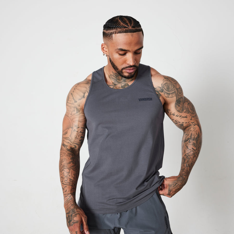 Vanquish Essential Denim Blue Regular Fit Tank Top 1枚目の画像