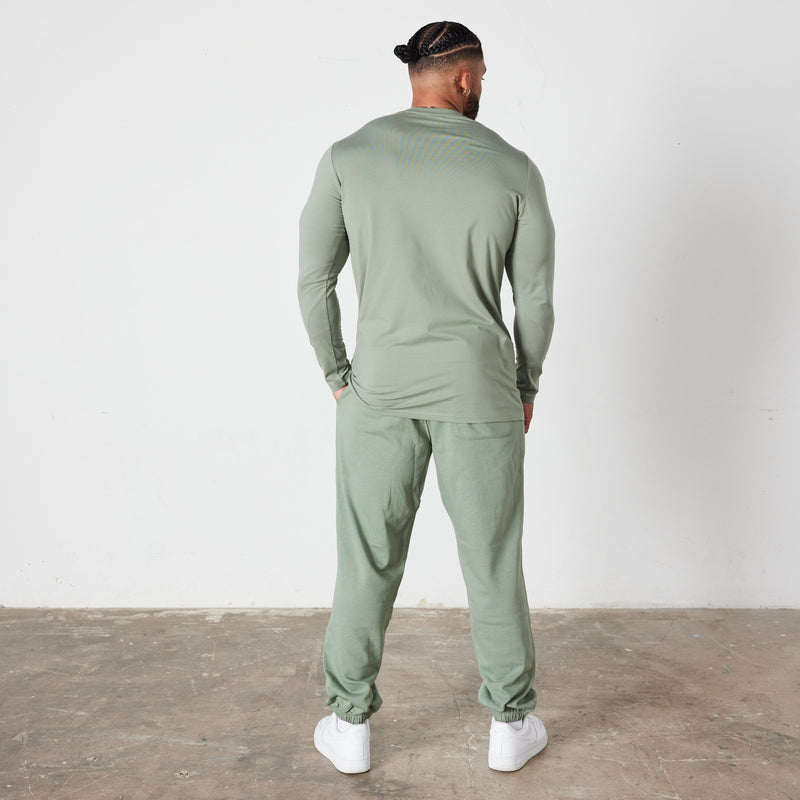 Vanquish Essential Green Slim Fit Long Sleeve T Shirt 3枚目の画像