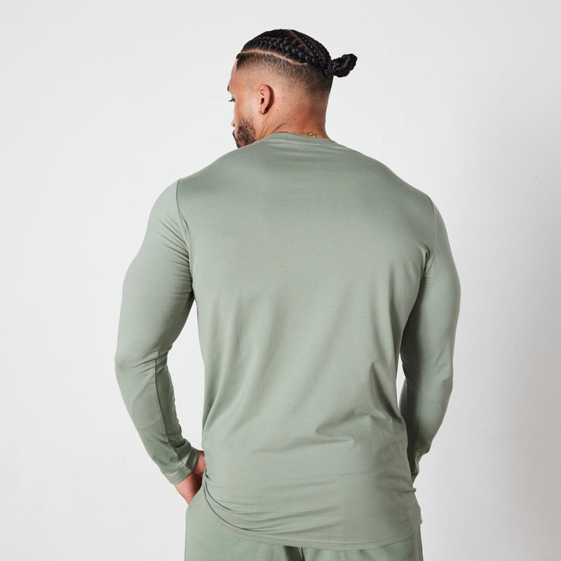 Vanquish Essential Green Slim Fit Long Sleeve T Shirt 4枚目の画像