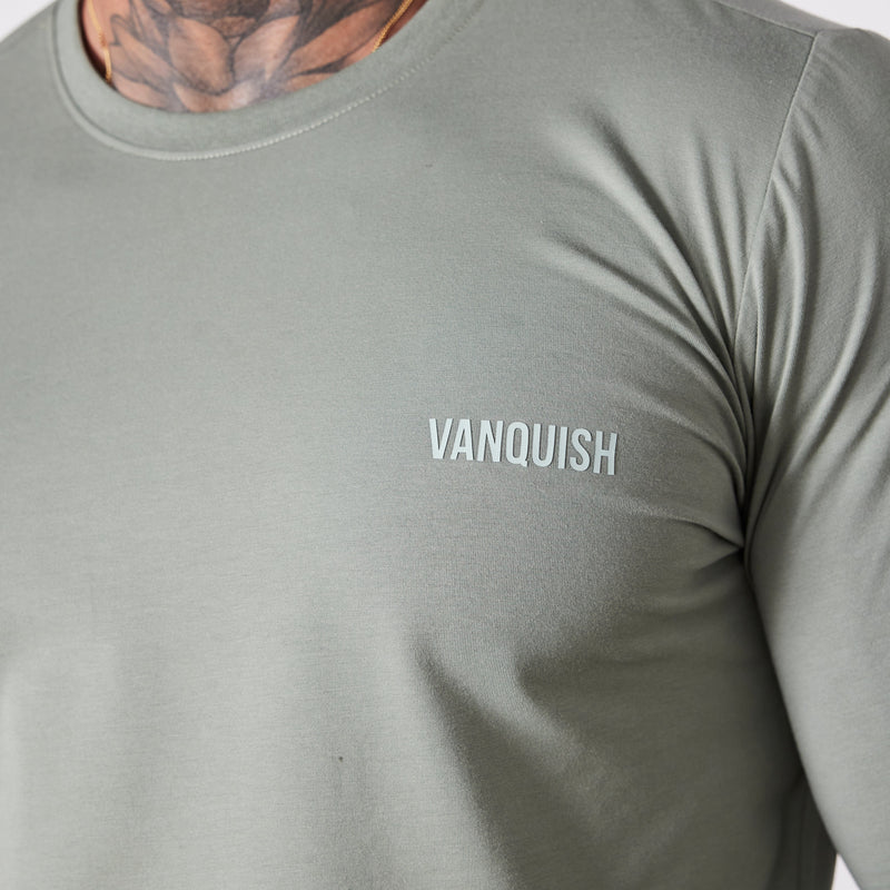 Vanquish Essential Green Slim Fit Long Sleeve T Shirt 2枚目の画像