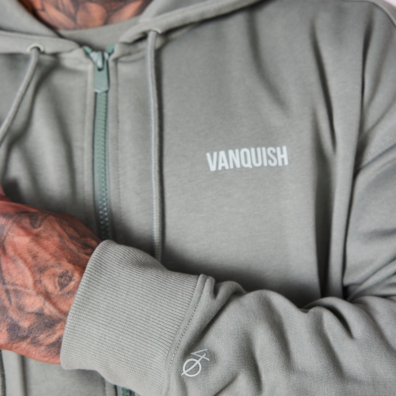 Vanquish Essential Green Oversized Full Zip Hoodie 2枚目の画像