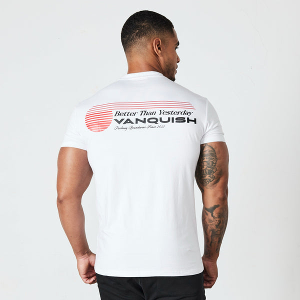Vanquish White Athletics Division Fitted T Shirt 1枚目の画像