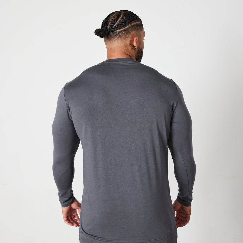 Vanquish Essential Denim Blue Slim Fit Long Sleeve T Shirt 4枚目の画像