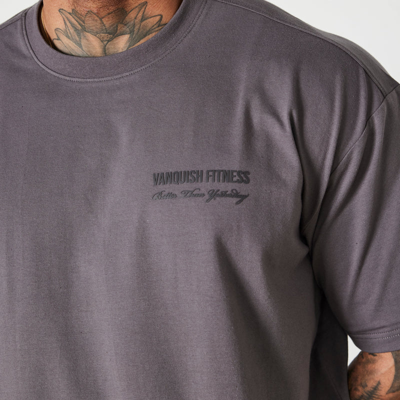 Vanquish Dark Grey Signature Collection Oversized T Shirt 2枚目の画像
