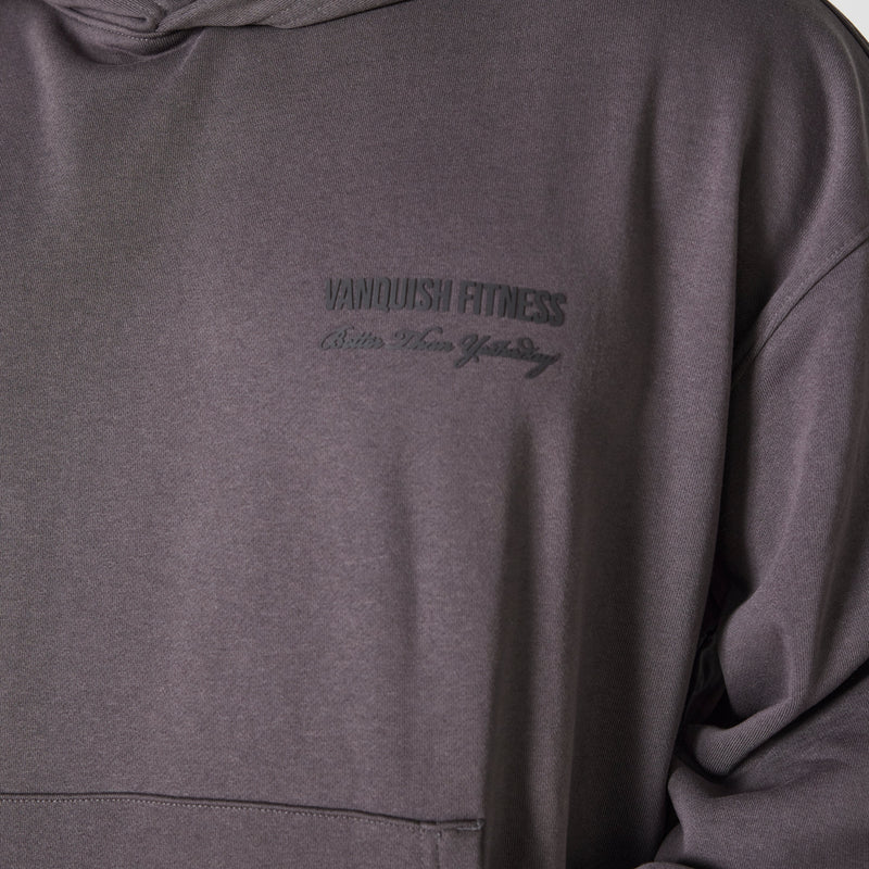 Vanquish Dark Grey Signature Collection Oversized Pullover Hoodie 2枚目の画像