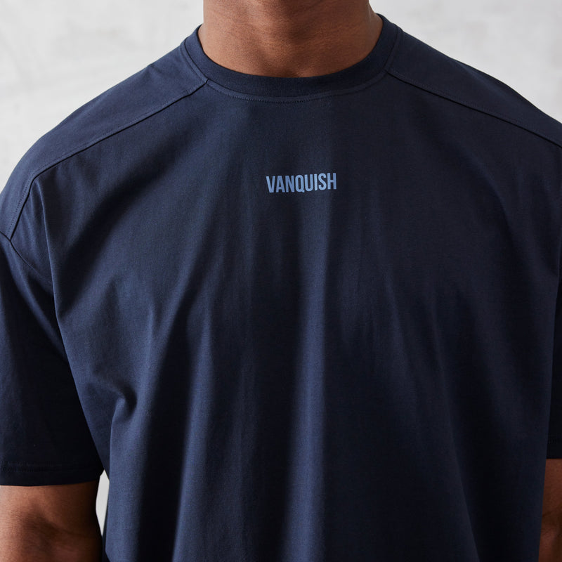 Vanquish Essential Navy Blue Oversized T Shirt 2枚目の画像