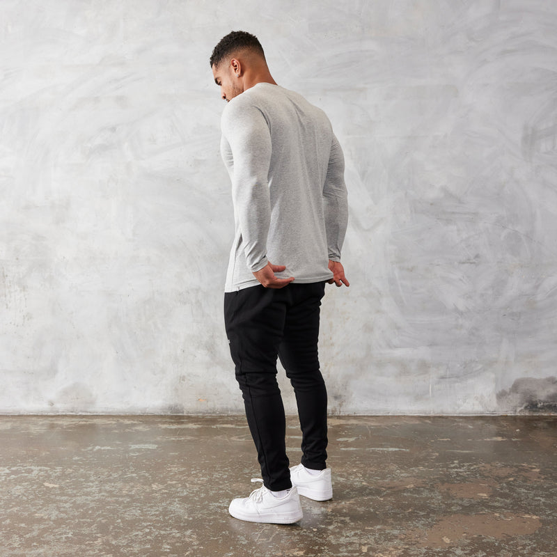 Vanquish Essential Grey Slim Fit Long Sleeve T Shirt 3枚目の画像