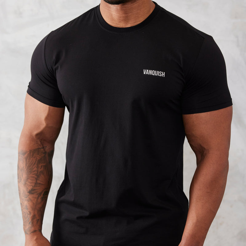 Vanquish Essential Black Slim Fit Short Sleeve T Shirt 2枚目の画像