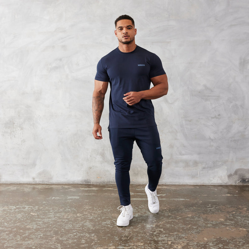 Vanquish Essential Navy Blue Slim Fit Short Sleeve T Shirt 1枚目の画像