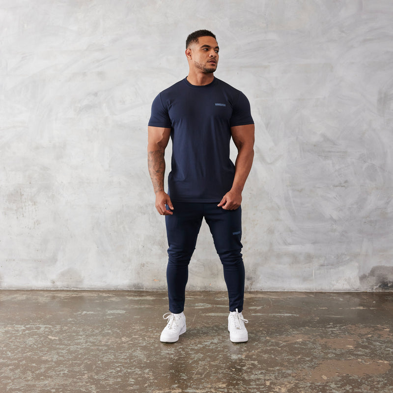 Vanquish Essential Navy Blue Slim Fit Short Sleeve T Shirt 3枚目の画像