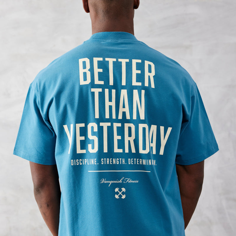 Vanquish TSP Teal Blue Discipline Oversized T Shirt 1枚目の画像