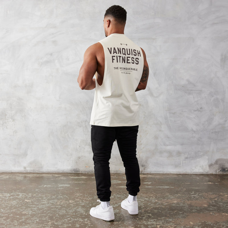 Vanquish Vintage White Unconquerable Oversized Sleeveless T Shirt 3枚目の画像