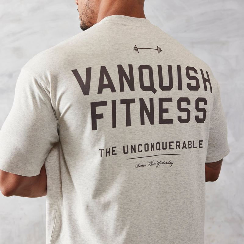 Vanquish Oat Marl Unconquerable Oversized T Shirt 4枚目の画像