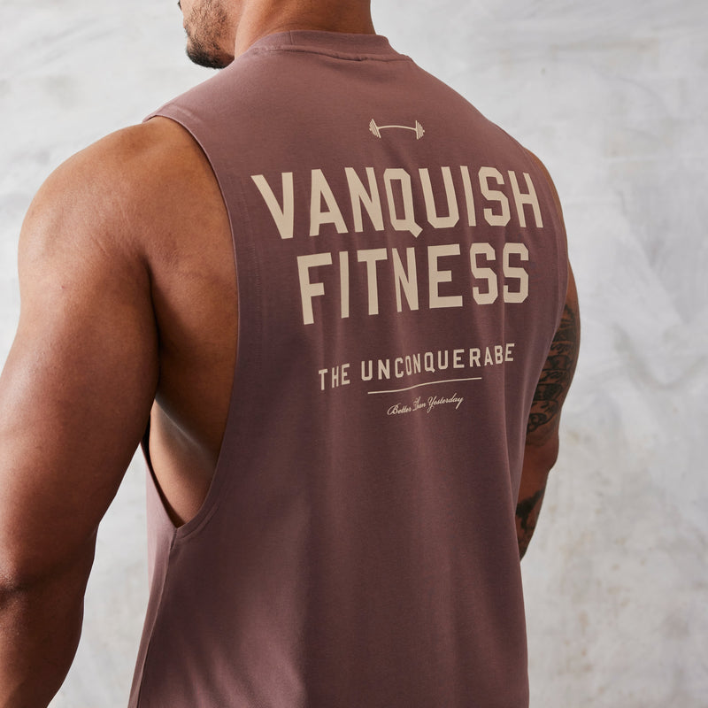 Vanquish Brown Unconquerable Oversized Sleeveless T Shirt 4枚目の画像