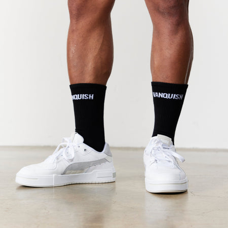 Vanquish Black Front Logo Organic Socks 1枚目の画像