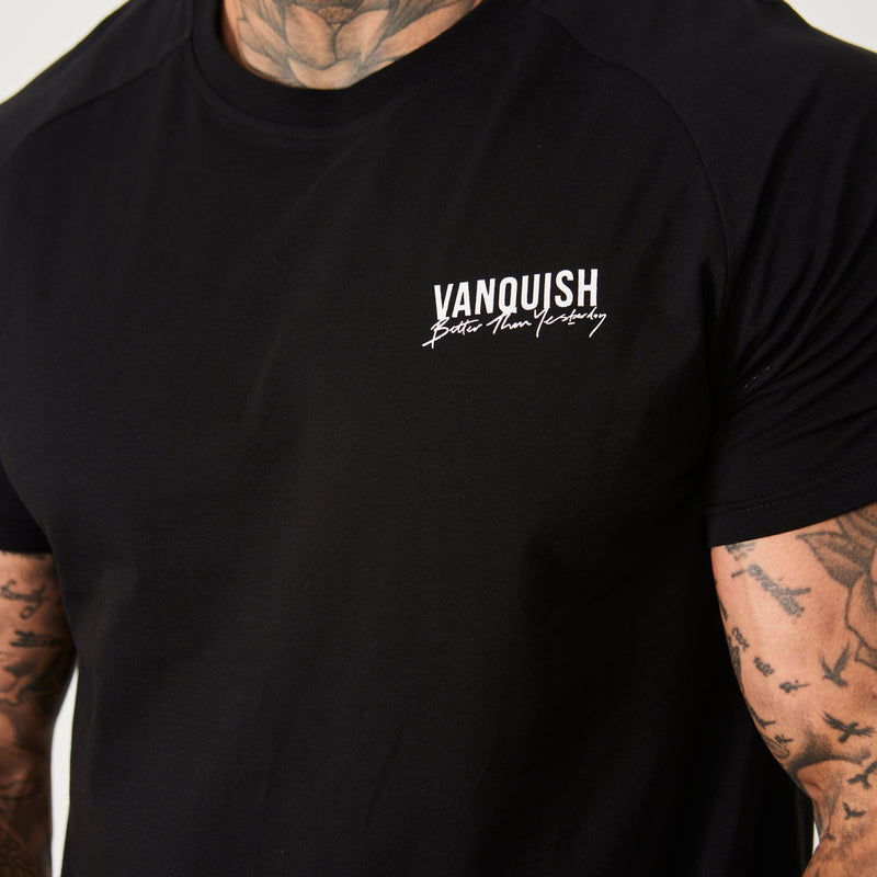 Vanquish BTY Black Slim Fit Raglan T Shirt 2枚目の画像